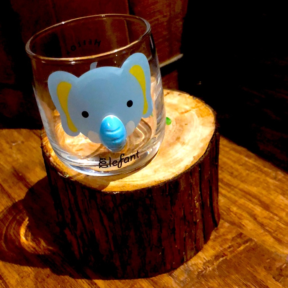 3/$15 Adorable elephant elefant glass art decor glass